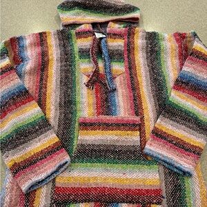 Medium Mexican Baja Hoodie colorful